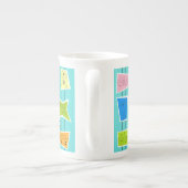 Retro Atomkitsch-Knochen-China-Tasse Porzellantasse (Rückseite)