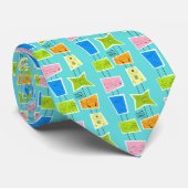 Retro Atomkitsch-Krawatte Krawatte (Gerollt)