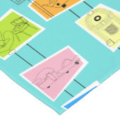 Retro AtomKitsch-Küchentisch-Läufer Kurzer Tischläufer (Ecke)