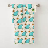 Retro Atomkugel und Sternexplosionen Handtuch Badhandtuch Set (Insitu)