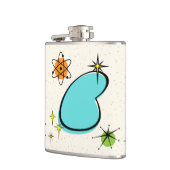 Retro Atomkugel Vinyl Wrapped Flask Flachmann (Links)
