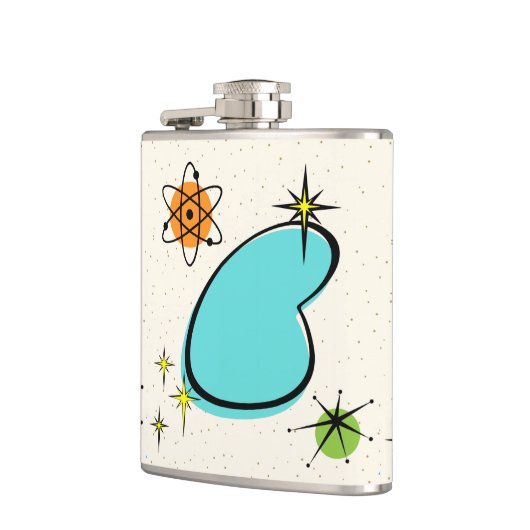 Retro Atomkugel Vinyl Wrapped Flask Flachmann (Links)