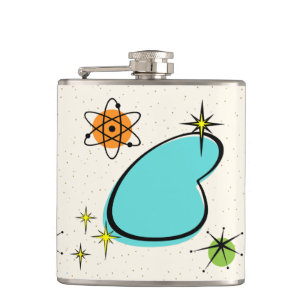 Retro Atomkugel Vinyl Wrapped Flask Flachmann