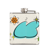 Retro Atomkugel Vinyl Wrapped Flask Flachmann (Rückseite)