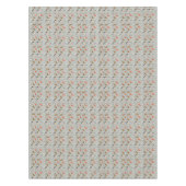 Retro Atommuster Orange Grau Schwarz Tischdecke (Vorderseite)