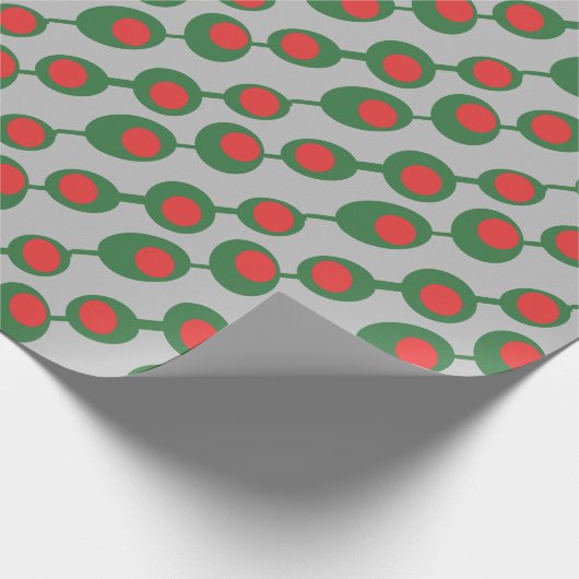 Retro-Atomöle Geschenkpapier (Ecke)