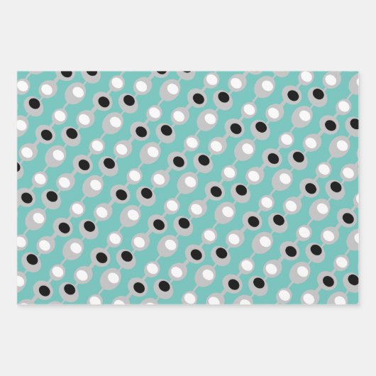 Retro Atomolives Trio Geschenkpapier Set (Vorderseite 3)