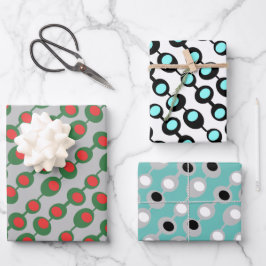 Retro Atomolives Trio Geschenkpapier Set