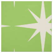 Retro Atomstars Muster auf Kalkgrün Stoff (Muster)