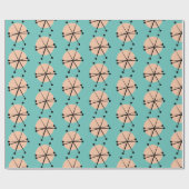 Retro-Atomsterne-Muster Geschenkpapier (Flach)