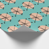 Retro-Atomsterne-Muster Geschenkpapier (Ecke)