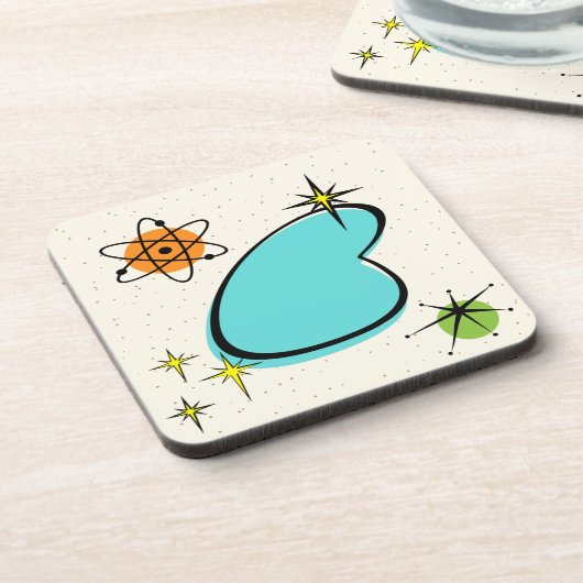 Retro Atomux Boomerang Hard Plastic Untersetzer (Linke Seite)