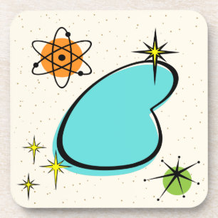 Retro Atomux Boomerang Hard Plastic Untersetzer