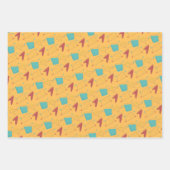 Retro Atomwrapping Paper on Gold Geschenkpapier Set (Vorderseite 2)