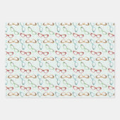 Retro Atomwrapping Paper on Gold Geschenkpapier Set (Vorderseite)