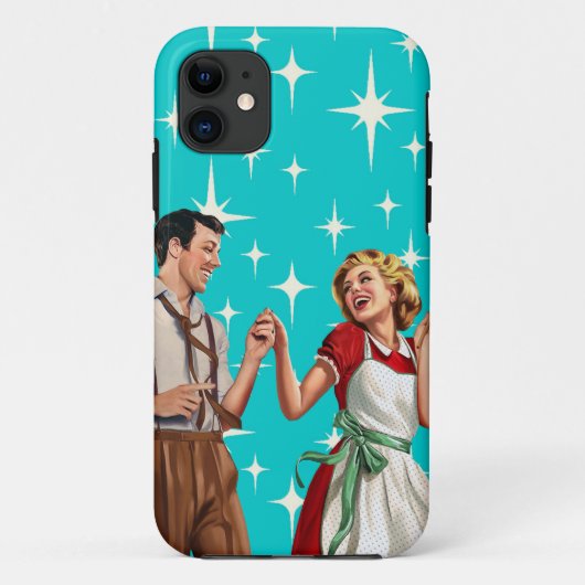 Retro Atomzeit Fabulous "50er Dancing Couple Case-Mate iPhone Hülle (Rückseite)