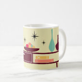 Retro Atomzeit Mitte Jahrhundert Moderne MCM Coole Kaffeetasse (VorderseiteRechts)