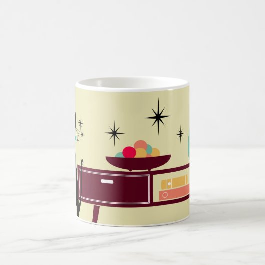Retro Atomzeit Mitte Jahrhundert Moderne MCM Coole Kaffeetasse (Mittel)