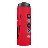 Retro Atomzeit Mitte Jahrhundert Moderne MCM Coole Thermosbecher (Vorderseite)