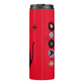 Retro Atomzeit Mitte Jahrhundert Moderne MCM Coole Thermosbecher (Rückseite)