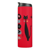 Retro Atomzeit Mitte Jahrhundert Moderne MCM Coole Thermosbecher (Nach rechts gedreht)