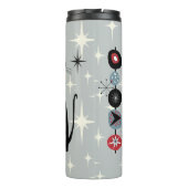 Retro Atomzeit Mitte Jahrhundert Moderne MCM Coole Thermosbecher (Rückseite)