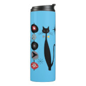 Retro Atomzeit Mitte Jahrhundert Moderne MCM Coole Thermosbecher (Nach links gedreht)