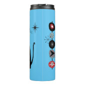 Retro Atomzeit Mitte Jahrhundert Moderne MCM Coole Thermosbecher (Rückseite)