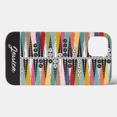 Retro-Atomzeitalter-Backgammon Case-Mate iPhone Hülle (Rückseite (Horizontal))