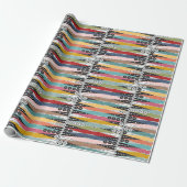 Retro-Atomzeitalter-Backgammon Geschenkpapier (Ungerollt)
