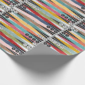 Retro-Atomzeitalter-Backgammon Geschenkpapier (Ecke)