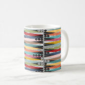 Retro-Atomzeitalter-Backgammon Kaffeetasse (VorderseiteRechts)