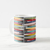 Retro-Atomzeitalter-Backgammon Kaffeetasse (Vorderseite Links)