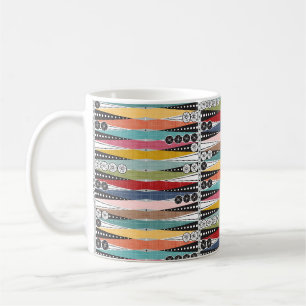 Retro-Atomzeitalter-Backgammon Kaffeetasse