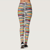 Retro-Atomzeitalter-Backgammon Leggings (Rückseite)