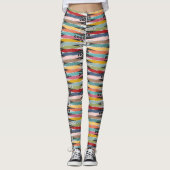 Retro-Atomzeitalter-Backgammon Leggings (Vorderseite)