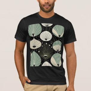 Retro-Atomzeitalter-Geometrisches modernes Muster T-Shirt