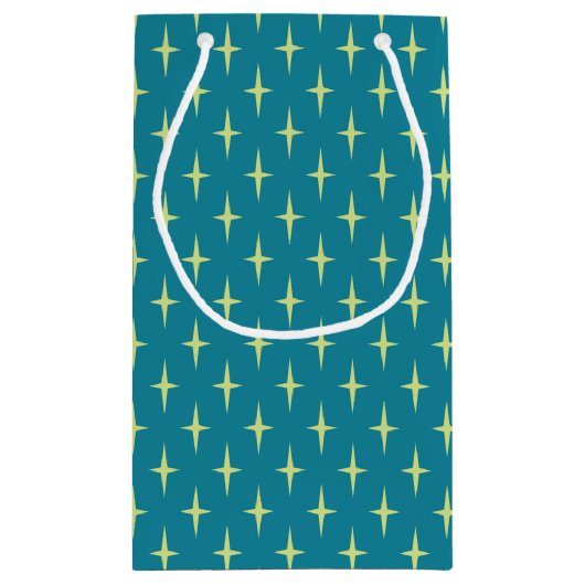 Retro Atomzeitalter-Sternchen-Vereinbarung Kleine Geschenktüte (Rückseite)