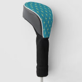 Retro-Atomzeitalter-Sternmuster Golf Headcover (angewinkelt)