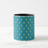 Retro-Atomzeitalter-Sternmuster Tasse (Zentrum)