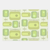 Retro-Atomzeitgestaltung Geschenkpapier Set (Vorderseite 3)