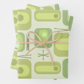 Retro-Atomzeitgestaltung Geschenkpapier Set (Beispiel)