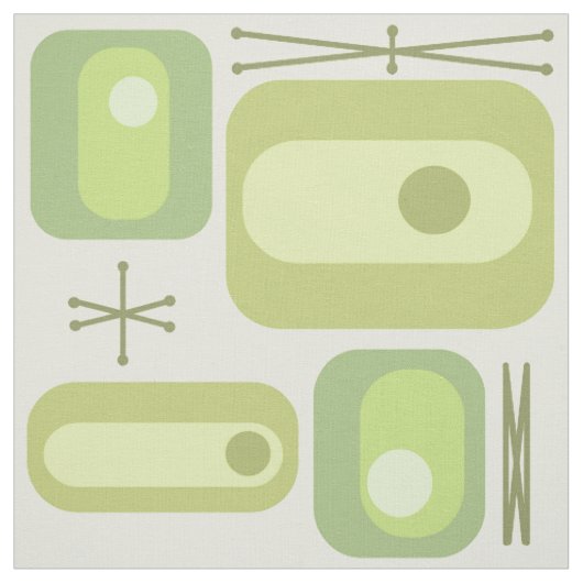 Retro-Atomzeitgestaltung Stoff (Muster)