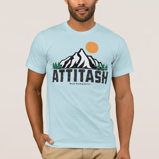Retro Attitash Ski T-Shirt (Vorderseite)