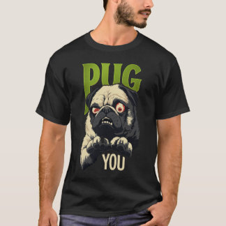 Retro-Attitüde-Mops-Grafik-T-Shirt T-Shirt