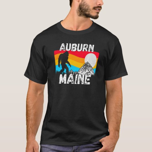 Retro Auburn ME Maine City Apparel Souvenir 1 T-Shirt (Vorderseite)