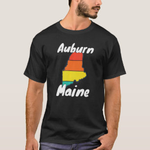 Retro Auburn ME Maine City Apparel Souvenir T-Shirt