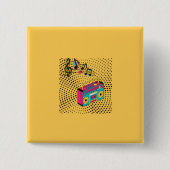 Retro Audio Boombox. Button (Vorderseite)