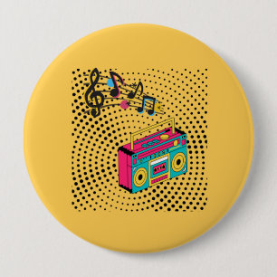 Retro Audio Boombox. Button