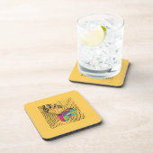 Retro Audio Boombox. Getränkeuntersetzer (Rechte Seite)